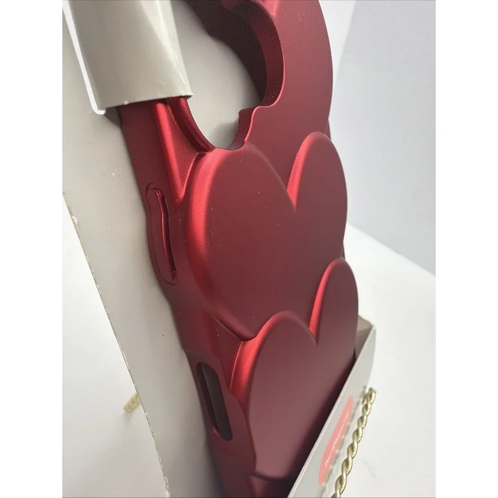 Heyday Red 3D Heart Phone Case for iPhone 16 Shockproof Protective Cover NEW